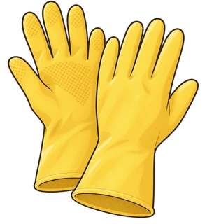 rubber gloves