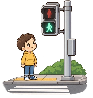 lampu penyeberang jalan